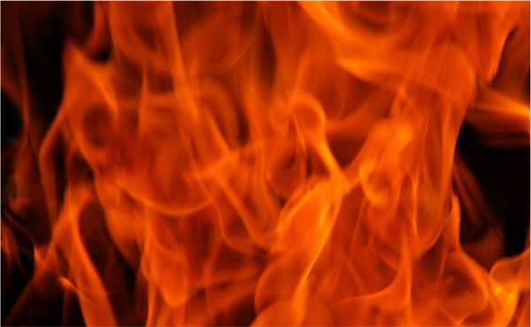 Flames. Photo by courtesy of Bio4Energy, Archives.