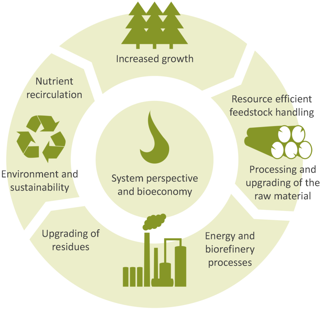 Bio4Energy programme wheel, simplified version.
